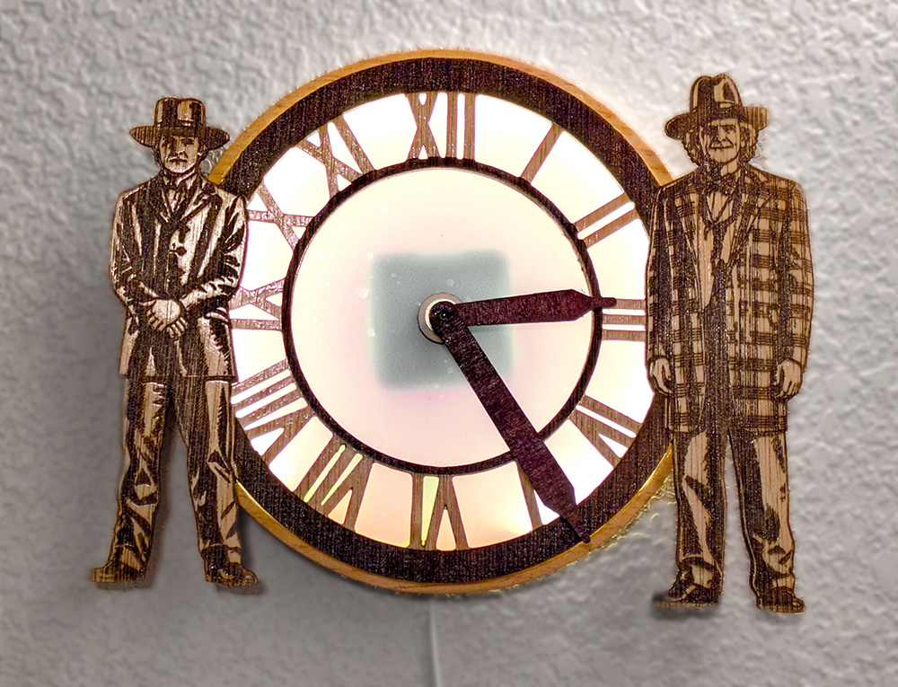 View 3 of Backlit Doc & Marty Clock